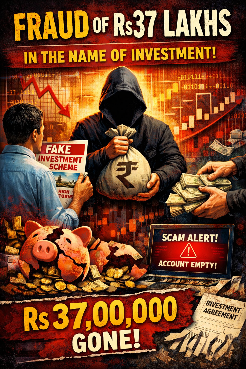 pimpri chinchwad crime-गुंतवणुकीच्या नावाखाली ३७ लाखांची फसवणूक