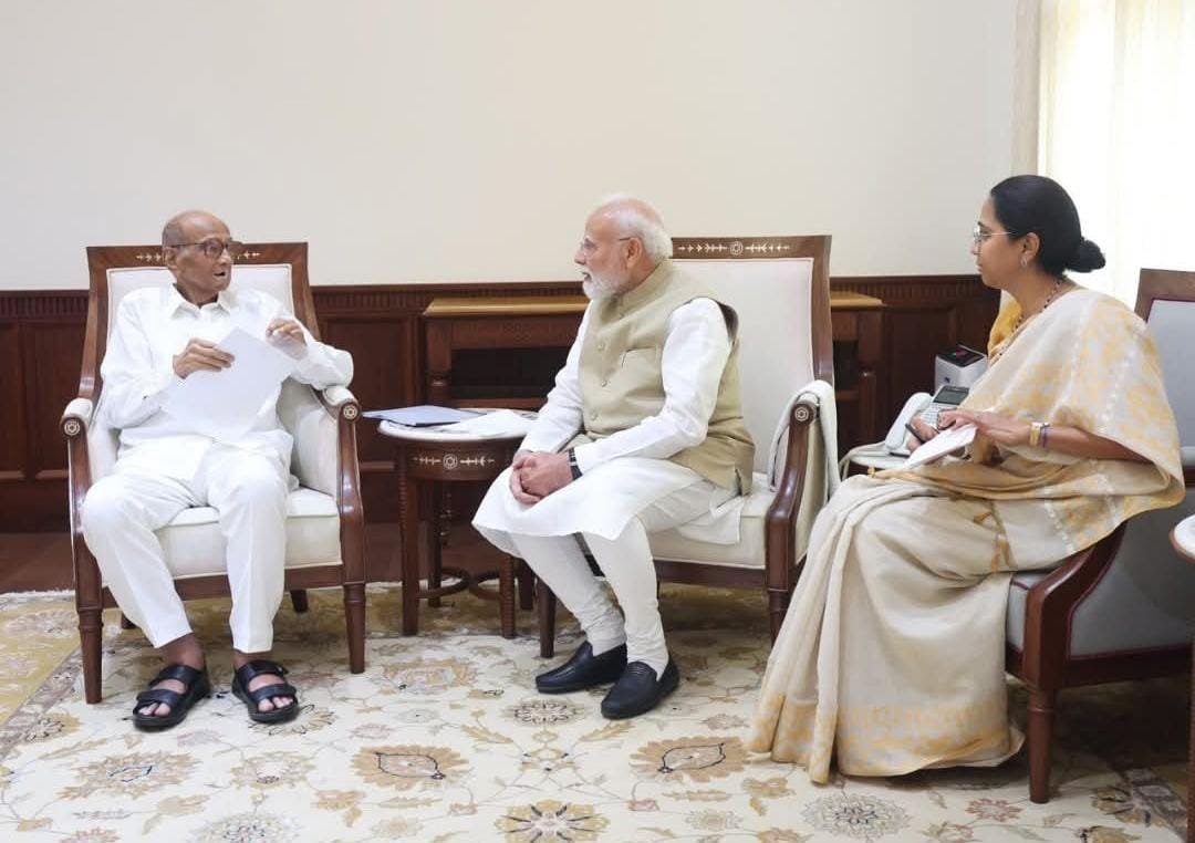 Delhi-विद्यार्थी आंदोलनाच्या पार्श्वभूमीवर शरद पवारांची पंतप्रधान मोदींशी भेट; राजकीय चर्चांना उधाण